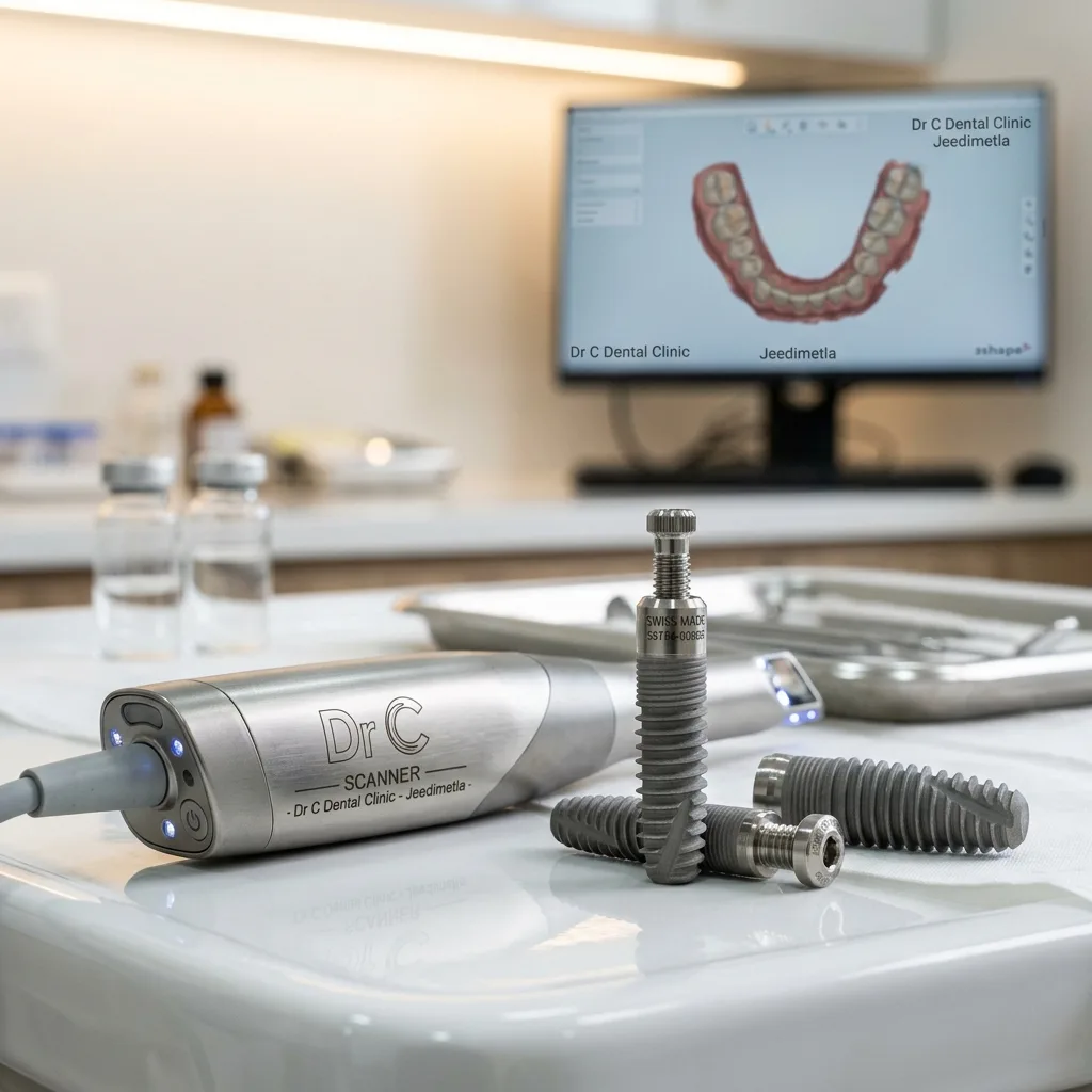 Split screen comparing clear aligners to ceramic braces